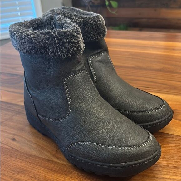 Khombu Addison All Weather Charcoal Faux Fur Water Repellent Boot Size 10 - Picture 1 of 11